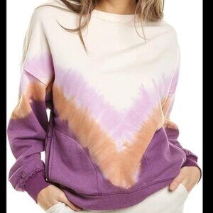 Free People Movement Ombre Tie-Dye Metti Crew Sweatshirt Pullover Women’s Size M